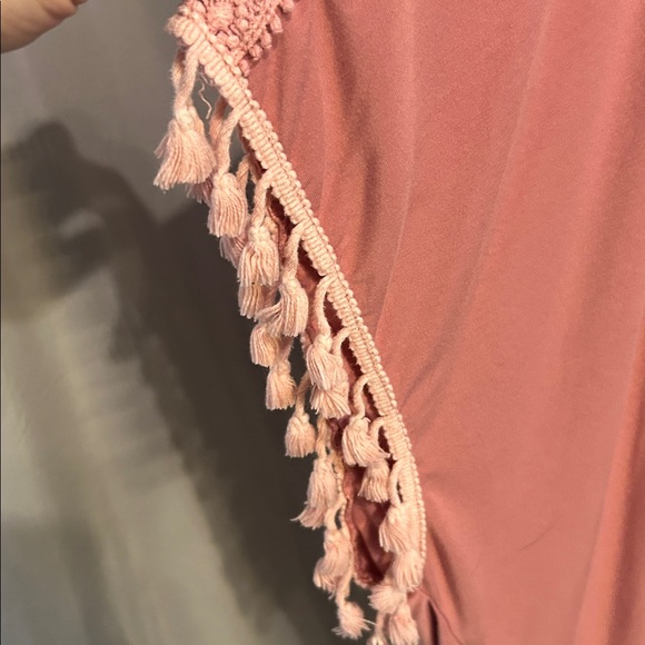 POL Blush Pink Blouse with Tassel Accents - Picture 4 of 5